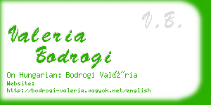 valeria bodrogi business card